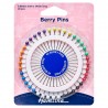 Hemline Sewing Pins 34mm Berry H668 Dressmaking 40pcs Wheel