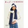 Sirdar Hayfield Knitting Pattern 10338 Hat and Scarf Bonus Chunky Tweed
