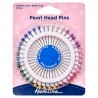 Hemline Sewing Pins 38mm Pearl Head H669 Dressmaking 40pcs Wheel