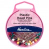 Hemline Sewing Pins 38mm Plastic Heads H678 Dressmaking 75pcs Box