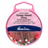 Hemline Sewing Pins 49mm Glass Head H679.XL Dressmaking 110pcs Box