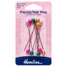 Hemline Sewing Pins 65mm Pearl Head H711.AC Florist/Hat Pin 12pcs