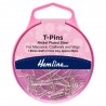 Hemline Sewing Pins 51mm T-Pins H709 Dressmaking Wig Craft Macrame 20pcs Box