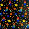 Silky Satin Fabric Polka Dot Spots Spotty Multicoloured Carram Close 145cm Wide