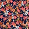 Silky Satin Fabric Flower Floral Palm Tropical Leaves Fenton Place 145cm Wide