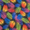 Silky Satin Fabric Tropical Leaves Palm Frond Botanical Laceby Street 145cm Wide