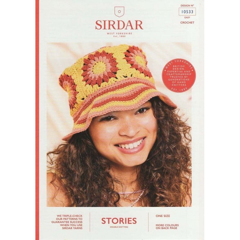 sirdar stories bucket summer hat crochet pattern 10533