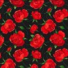 100% Cotton Poplin Fabric Rose & Hubble Roses Floral Flowers Hurn Close