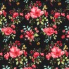 100% Cotton Poplin Fabric Rose & Hubble Floral Flowers Uldale Close