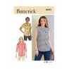 Butterick Sewing Pattern B6895 Misses’ Button Front Top with Sleeve Variations