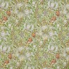 PU Coated Water Repellent Fabric William Morris Digital Golden Lily Flower