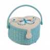 Hobby Gift Sewing Box Basket Medium Heart Appliqué FlutterbyCraft