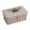 Hobby Gift Sewing Box Wicker Basket Linen Bee Craft