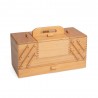 Hobby Gift Wooden Pine Sewing Box Cantilever Craft 4 Tier