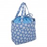 Hobby Gift Craft Bag Denim Daisies Medium Drawstring Closed