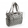 Hobby Gift Craft Bag Matt PVC: Grey Polka Dots