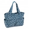 Hobby Gift Craft Bag Matt PVC: Teal Polka Dots Spots