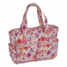 Hobby Gift Craft Bag Matt PVC: Floral Garden Pink