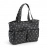 Hobby Gift Craft Bag Matt PVC: Charcoal Polka Dot