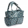 Hobby Craft Bag Glossy PVC: Blue Spot Polka Dots