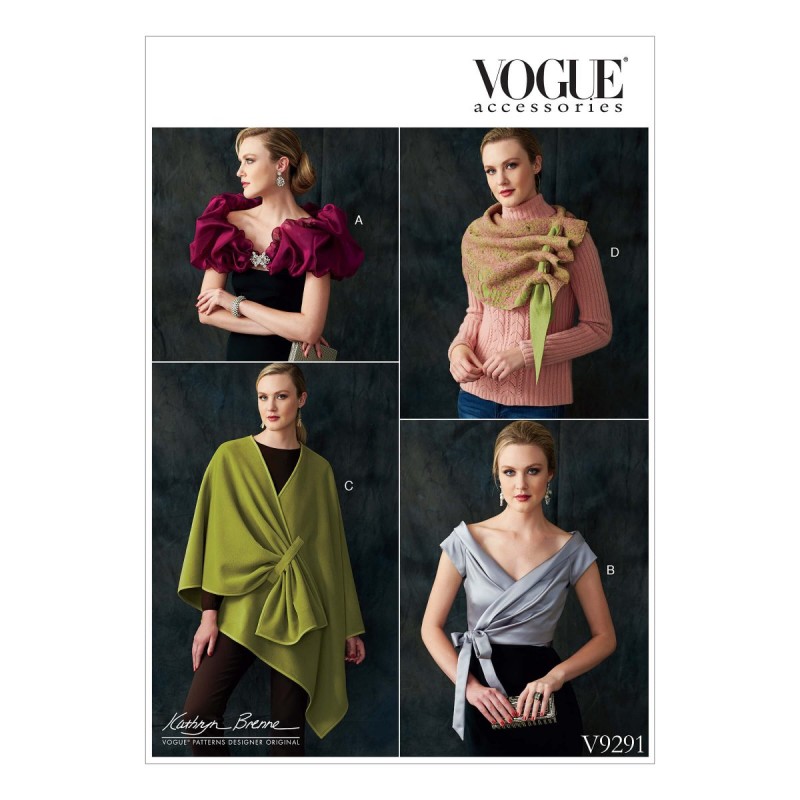 vogue sewing pattern v9291 Misses’ Wraps, Shrug and Scarf