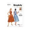 Simplicity Sewing Pattern S9913 Misses’ Vintage 1950s Retro One-Piece Dress Easy