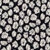 100% Viscose Fabric Black and White Floral Flower Addison Drive Summer 140cm Wide