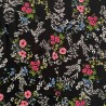 Fashion Crepe Fabric Flower Floral Fern Leaves Prior Street 150cm Wide