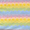 LAST CHANCE Polycotton Fabric Pastel Rainbows in Lines Arches Scallop