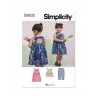 Simplicity Sewing Pattern S9932 Toddlers’ Open Backed Dress, Top and Trousers