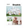 Simplicity Sewing Pattern S9941 Adorable Plush Bears and Bunnies in Three Sizes