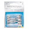 Milward Safety Pins 2115104 Silver 50mm Hardened Steel