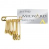 Milward Safety Pins 2117102 Gold Assorted 19, 22 & 28mm Brass