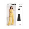New Look Sewing Pattern N6779 Misses’ Bra Top with Front Lace Detail & Trousers