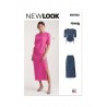 New Look Sewing Pattern N6782 Misses’ Pullover Crew Neck Knit Top and Skirt