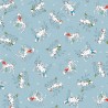 100% Cotton Fabric Nutex Winter Wonderland Xmas Seasonal Dalmatian 110cm Wide