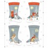 100% Cotton Fabric Nutex Winter Moon Stocking Christmas Xmas Animals Snow Panel