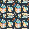 SALE 100% Cotton Printed Fabric Star Wars Retro Throwback R2-D2 BB-8 Mando 112cm Wide