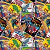 SALE 100% Cotton Fabric DC Comics Superman Comic Stack Toss Superhero 110cm Wide