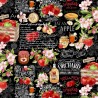 100% Cotton Digital Fabric Timeless Treasures Apple Farm Chart Orchard Valley