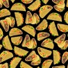 100% Cotton Digital Fabric Timeless Treasures Delicious Hard Shell Tacos Food