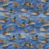 100% Cotton Digital Fabric Timeless Treasures Mallard Ducks Blue 112cm Wide