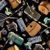 100% Cotton Fabric Timeless Treasures Fishing Gear Nature Fisherman 112cm Wide