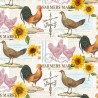 100% Cotton Digital Fabric Timeless Treasures Poultry Farmers Market 112cm Wide