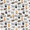 100% Cotton Digital Fabric Timeless Treasures Silly Kitties Quirky Cats Kittens