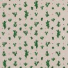 SALE Cotton Rich Linen Look Fabric Cactus Desert Cacti Upholstery 140cm Wide