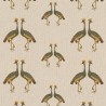 SALE Cotton Rich Linen Look Fabric Exotic Birds Wildlife Upholstery 140cm Wide