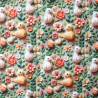 100% Cotton Digital 3D Fabric Little Johnny Chicks Baby Birds Flowers 149cm Wide