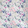 Linen Viscose Blend Fabric Superior Softness Stephanie Floral Flower 142cm Wide