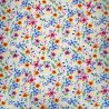 Linen Viscose Blend Fabric Superior Softness Ocean Floral Flower 142cm Wide